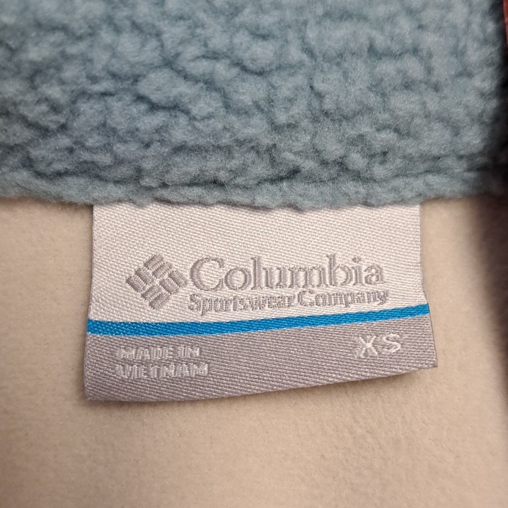 Columbia Colorblock Sherpa Pullover XS PTP 20" - Picture 8 of 9